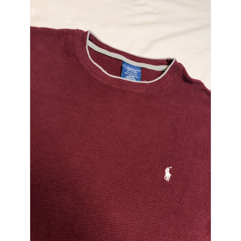 Polo Ralph Lauren Long Sleeve Men's Thermal Size 2XL Burgundy
